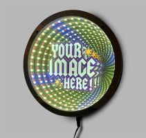 'Custom Infinity Mirror Sign - 9.5" Diameter